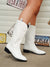 Bottes de cowboy - chaussures en simili cuir élégantes pour femmes avec doublure douce