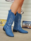 Bottes de cowboy - chaussures en simili cuir élégantes pour femmes avec doublure douce