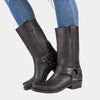 Bottes de cowboy en cuir - chaussures pour femme au style vintage et robuste