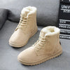 Bottes d'hiver - bottines lacées douillettes pour femmes