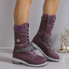 Bottes d'hiver imperméables - bottines à lacets pour femmes