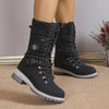 Bottes d'hiver imperméables - bottines à lacets pour femmes