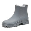 Bottes en caoutchouc à la cheville - chaussures de pluie étanches pour femmes