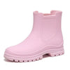 Bottes en caoutchouc à la cheville - chaussures de pluie étanches pour femmes
