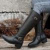 Bottes en cuir mi-hautes - élégantes bottes d'équitation pour femmes