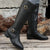 Bottes en cuir mi-hautes - élégantes bottes d'équitation pour femmes