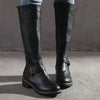 Bottes en cuir montantes - chaussures élégantes pour cavalier
