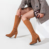 Bottes hautes à talons - chaussures élégantes pour dames