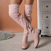 Bottes hautes - chaussures tendance en effet daim pour femmes