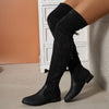 Bottes hautes - chaussures tendance en effet daim pour femmes