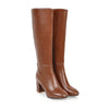 Bottes montantes élégantes en simili cuir pour femmes
