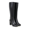 Bottes montantes élégantes en simili cuir pour femmes