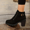 Bottines à talon pour femmes à lacets