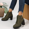 Bottines à talon pour femmes à lacets