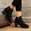 Bottines à talon pour femmes à lacets