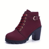Bottines à talon pour femmes à lacets