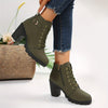 Bottines à talon pour femmes à lacets