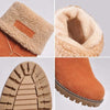 Bottines à talons pour femmes - bottes en suède d’hiver avec bord en fausse fourrure