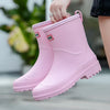 Bottines de pluie étanches - bottes en caoutchouc chic pour femme