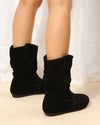 Bottines décontractées à l’ankle - bottes plates en daim chic pour femmes