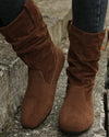 Bottines décontractées à l’ankle - bottes plates en daim chic pour femmes