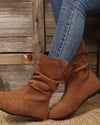 Bottines décontractées à l’ankle - bottes plates en daim chic pour femmes