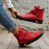 Bottines d'extérieur pour femmes - chaussures en cuir douillettes
