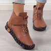 Bottines d'extérieur pour femmes - chaussures en cuir douillettes