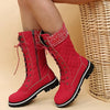 Bottines d'hiver à lacets pour femmes - élégantes en suède noir