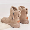 Bottines d'hiver - boots à zip confortablement douillets pour femmes