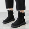 Bottines d'hiver - boots à zip confortablement douillets pour femmes