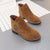 Bottines - élégantes bottes en daim pour femmes avec fermeture éclair
