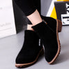 Bottines - élégantes bottes en daim pour femmes avec fermeture éclair