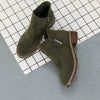 Bottines - élégantes bottes en daim pour femmes avec fermeture éclair