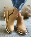 Bottines - élégantes bottines à talon compensé pour femmes avec zip