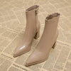 Bottines élégantes pour femmes en marron avec talons