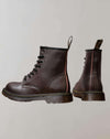 Bottines en cuir - chaussures montantes pour femmes