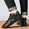 Bottines en cuir - chaussures pour femmes doublées en polaire