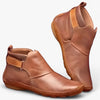 Bottines en cuir - chaussures tendance à enfiler pour femmes