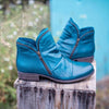 Bottines en cuir - élégants booties zippés pour femmes