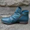Bottines en cuir - élégants booties zippés pour femmes