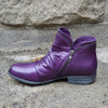 Bottines en cuir - élégants booties zippés pour femmes