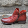 Bottines en cuir - élégants booties zippés pour femmes