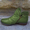 Bottines en cuir - élégants booties zippés pour femmes