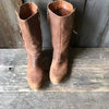 Bottines en cuir marron tendance pour femmes
