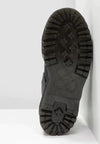 Bottines en cuir noir - élégantes avec plateforme et lacets