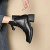 Bottines en cuir pour femmes - élégantes bottines marron à lacets avec doublure en fourrure