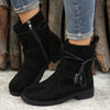 Bottines en daim - chaussures tendance pour femmes
