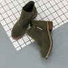 Bottines en daim - élégantes boots à zip pour femmes avec petit talon