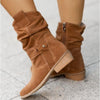 Bottines en suède pour femmes - élégantes et décontractées pour l'hiver